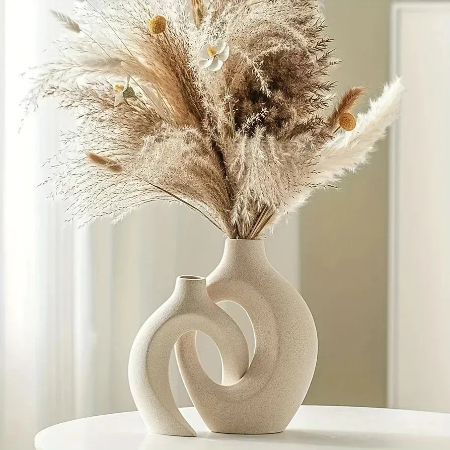 Chic Boho Ceramic Vases Set